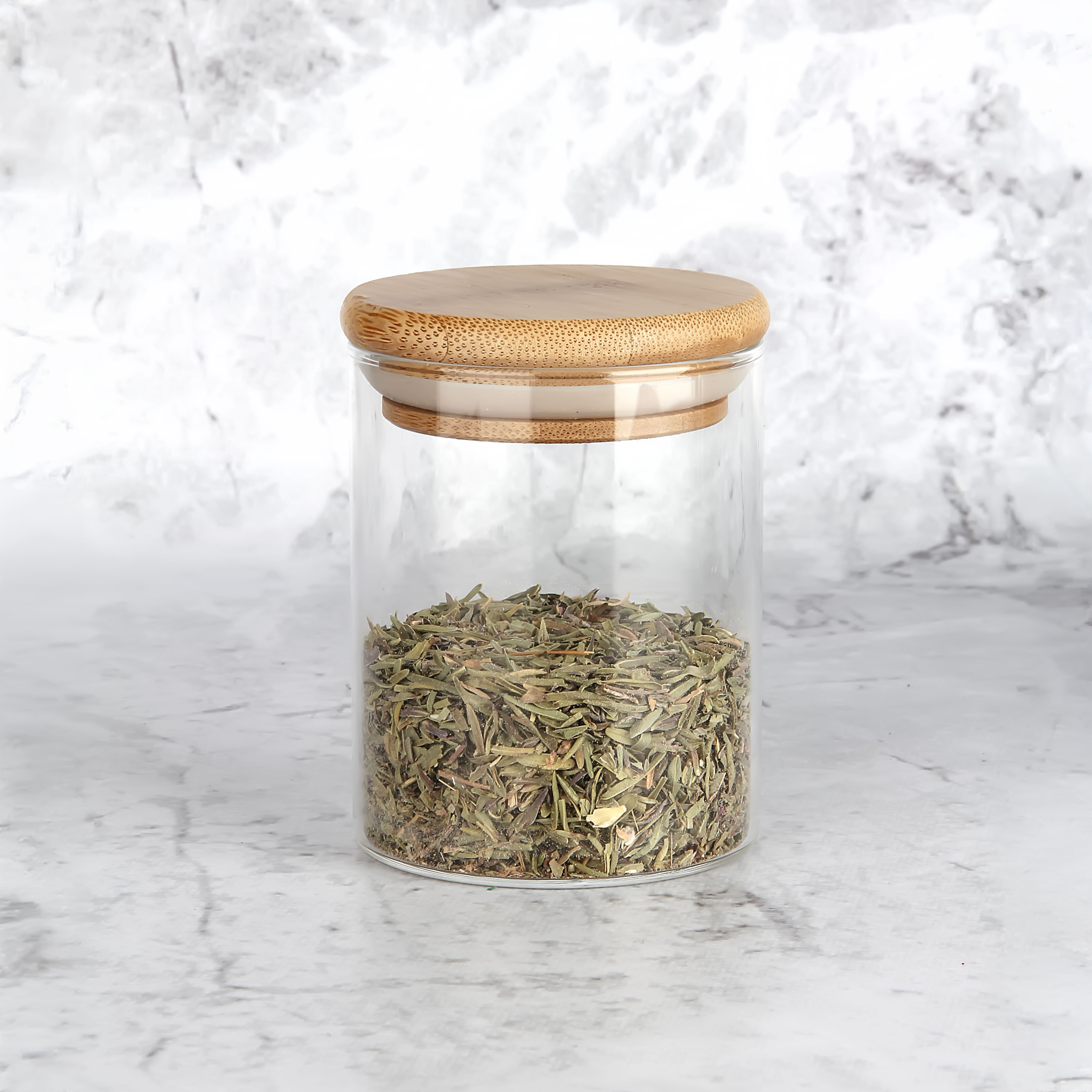 250ML BAMBU KAPAKLI CAM KAVANOZ*96