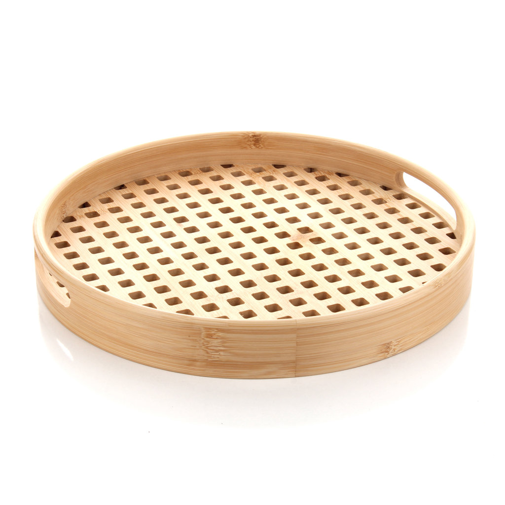 V/17  30 CM DELİKLİ BAMBU TEPSİ