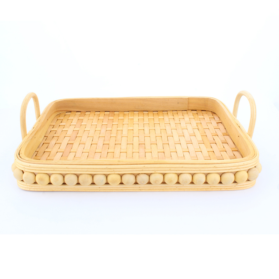 T/13  DİKDÖRTGEN ÖRME TEPSİ