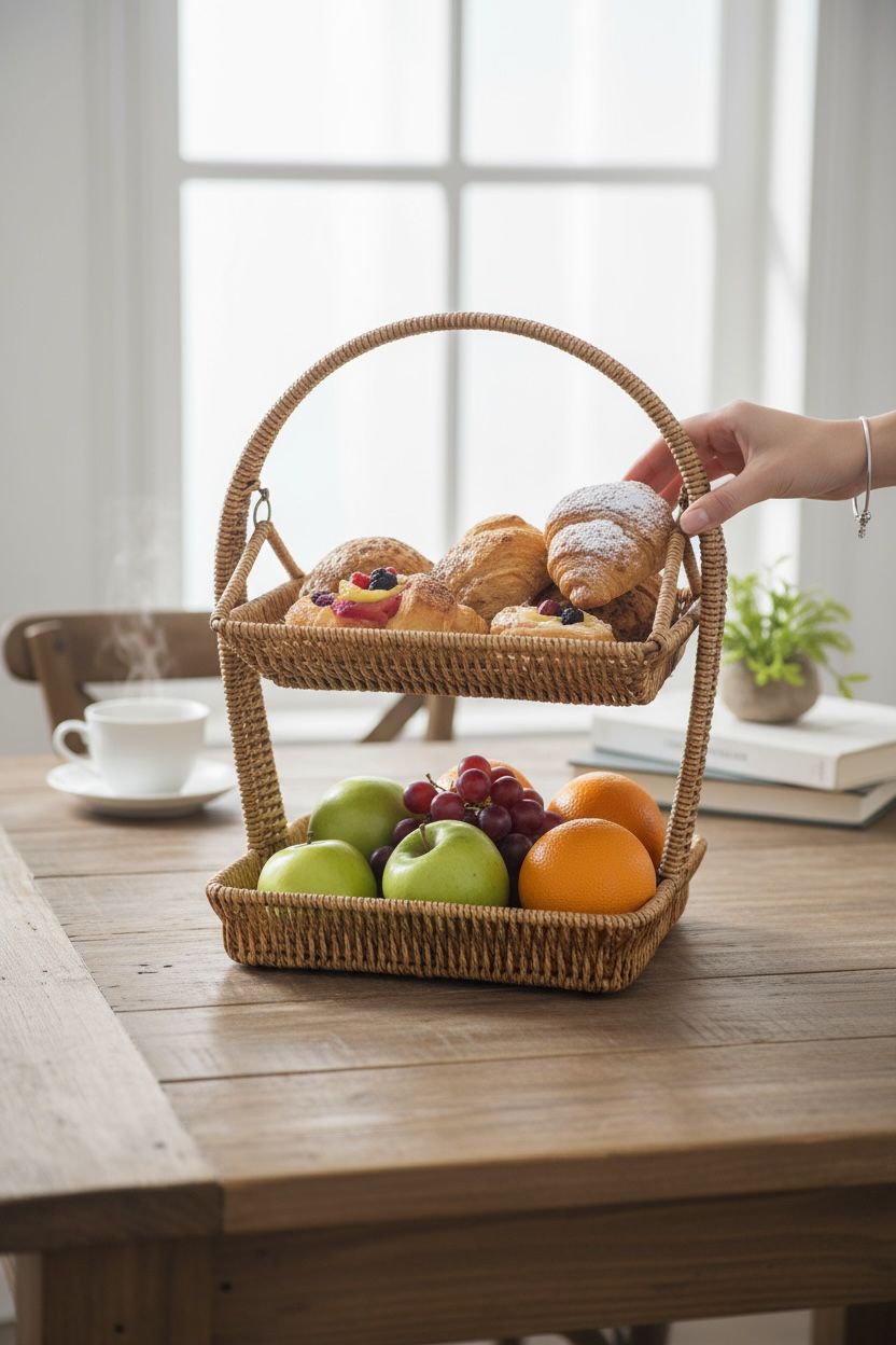 P/10 RATTAN 2 KATLI SEPET