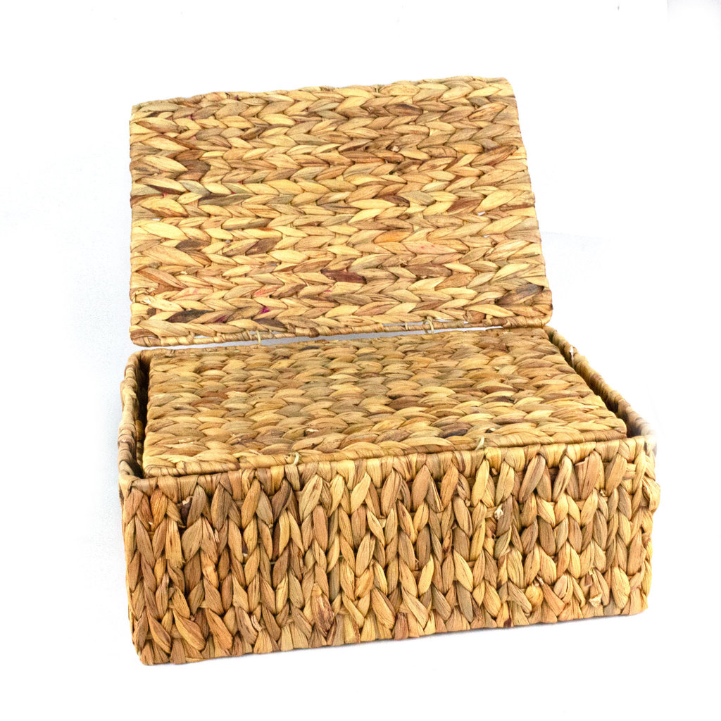 Ş/12 HASIR 3LÜ KAPAKLI SEPET