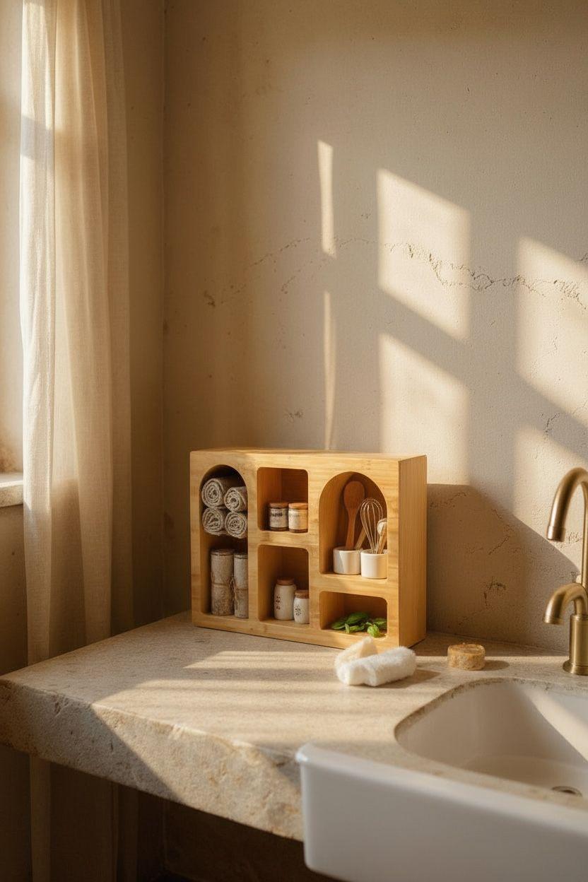 BAMBU DEKORATİF RAF 40*28CM