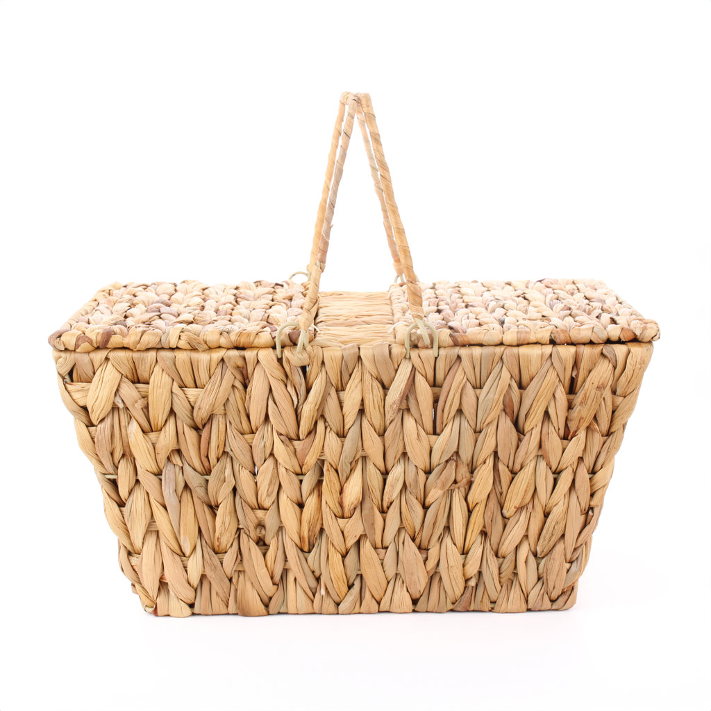 Ş/9  HASIR KAPAKLI DİKDÖRTGEN  SEPET