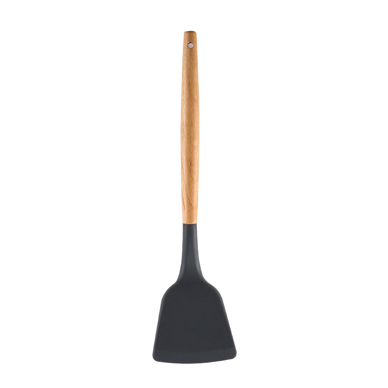 O/11  BAMBU SAPLI GRİ SİLİKON SPATULA	