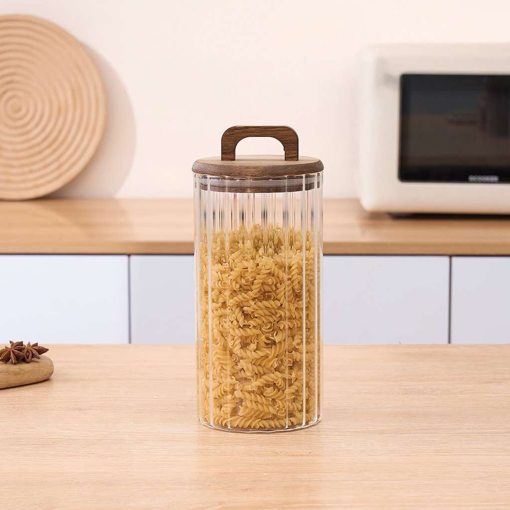 Ş/1 AKASYA KAPAKLI CAM KAVANOZ 1250ML