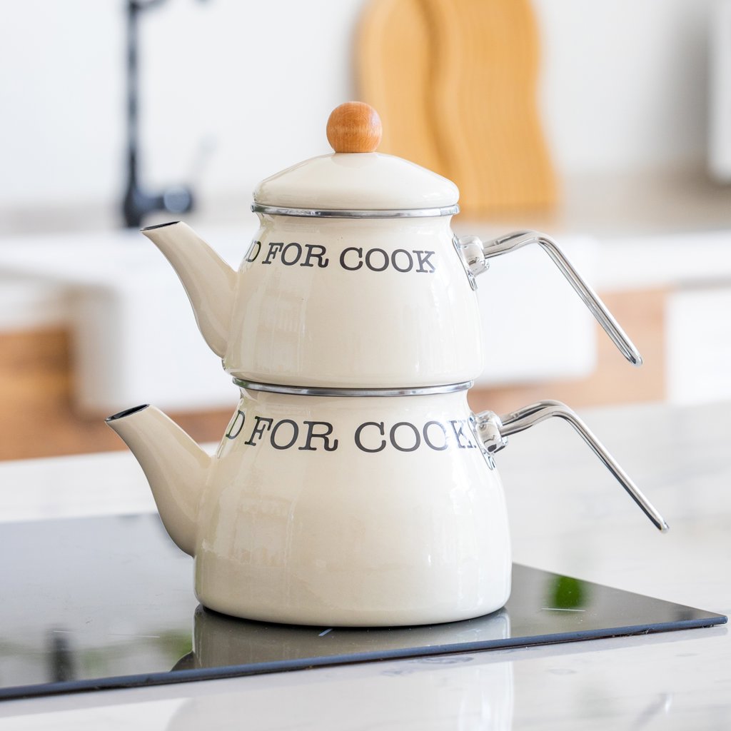 T/17  ALT ÜST EMAYE DOROTY ÇAYDANLIK TAKIMI