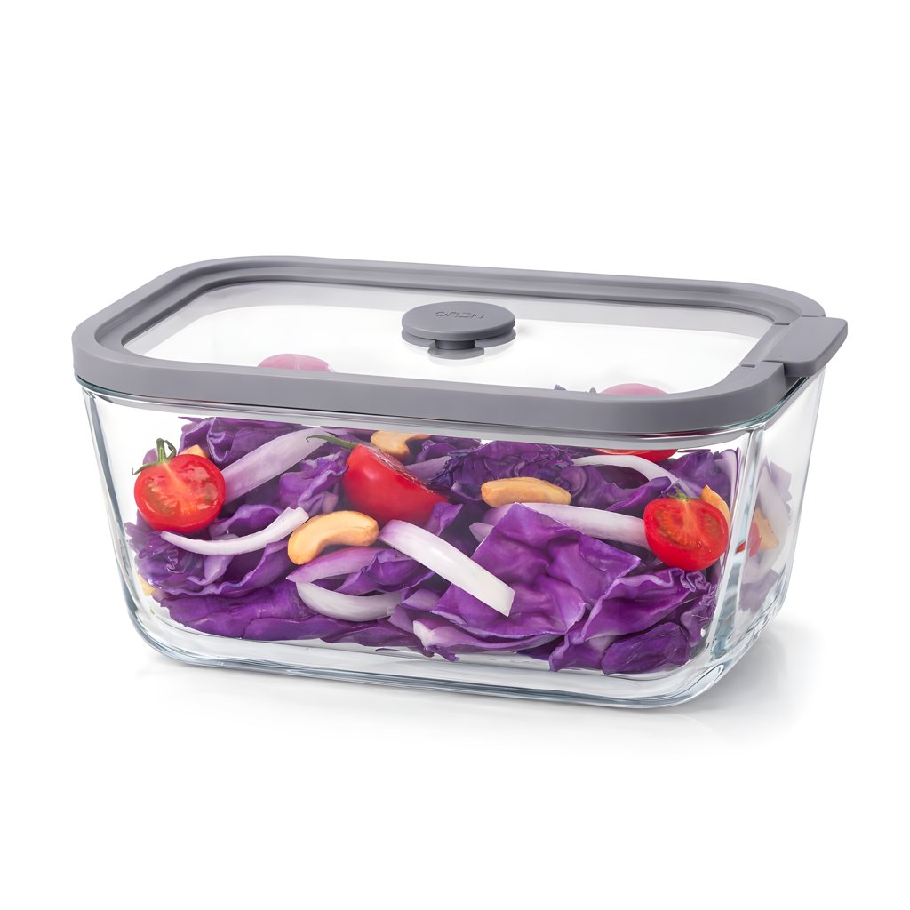 GRİ KAPAKLI 1380ML CAM SAKLAMA KABI