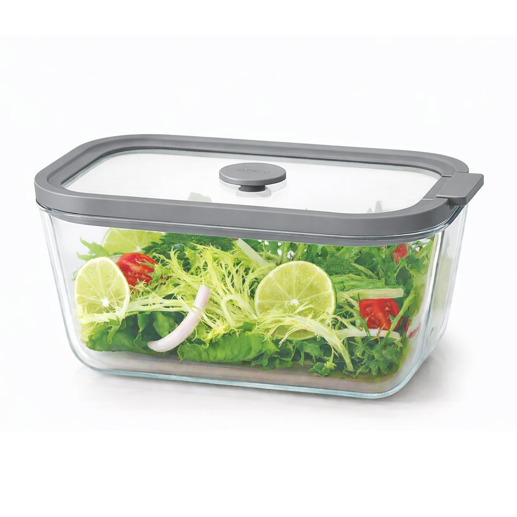 GRİ KAPAKLI 2620ML CAM SAKLAMA KABI