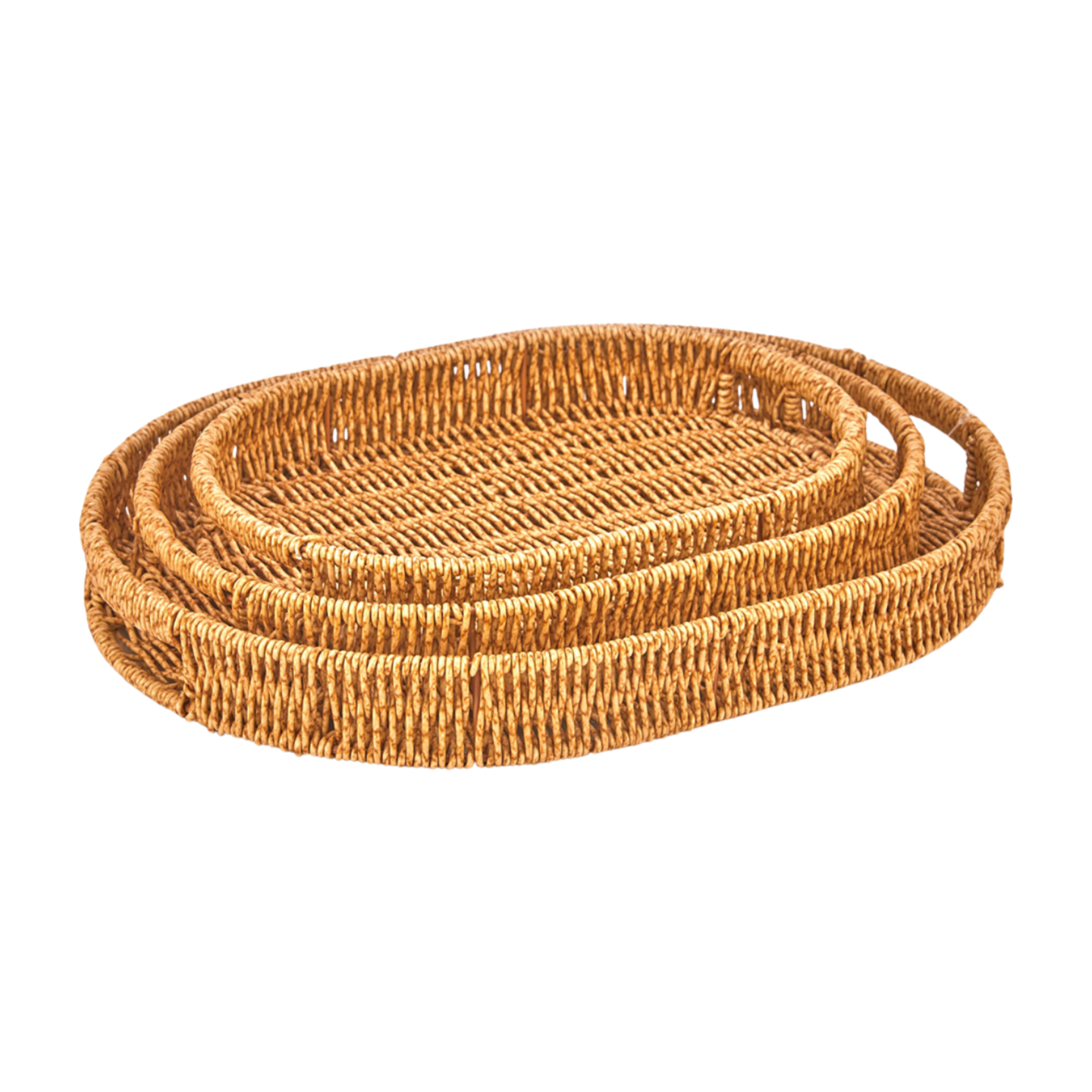 G/11  RATTAN OVAL TEPSİ 3LÜ*12