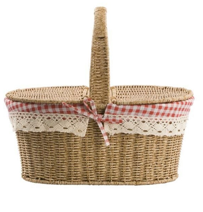 G/7   RATTAN OVAL PİKNİK SEPETİ*6