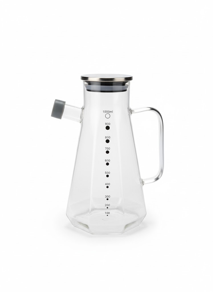 1L METAL KAPAKLI  CAM YAĞDANLIK