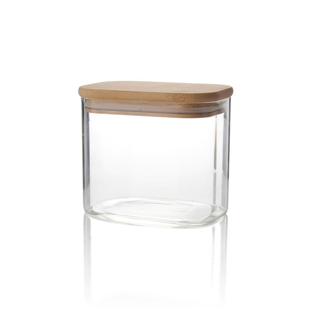 F/2 650ML DİKDÖRTGEN CAM KAVANOZ		