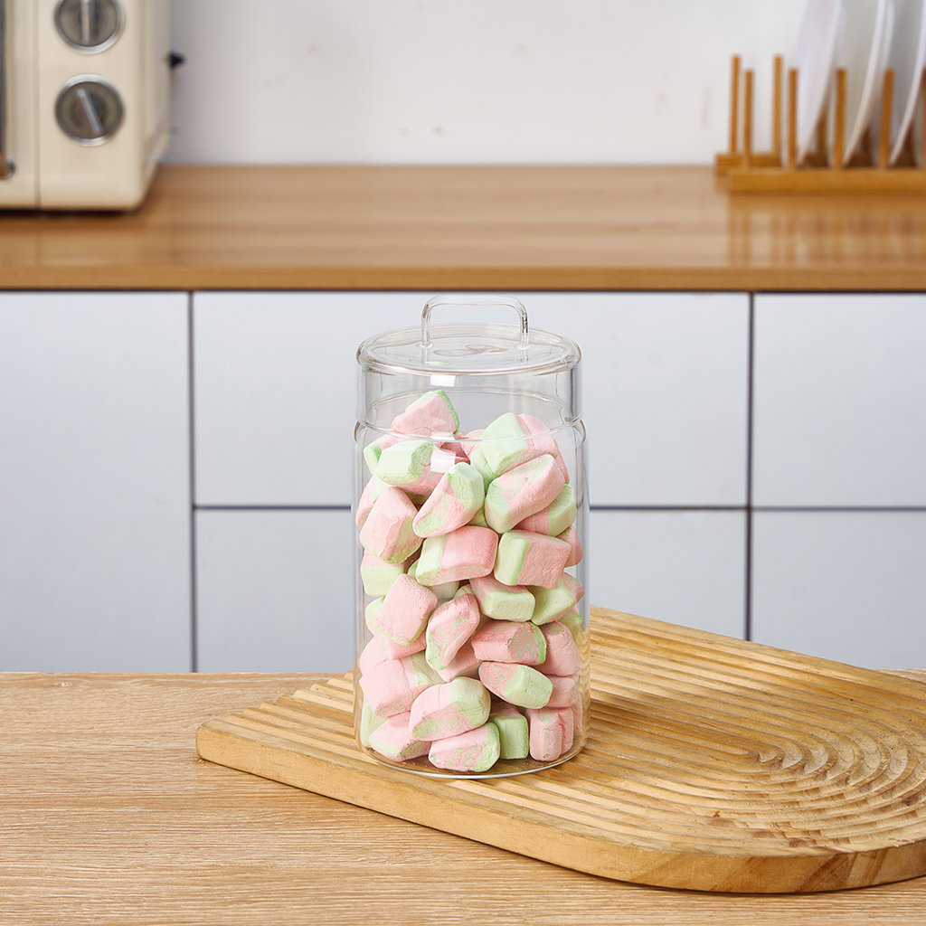 YUVARLAK  CAM KAVANOZ ORTA BOY