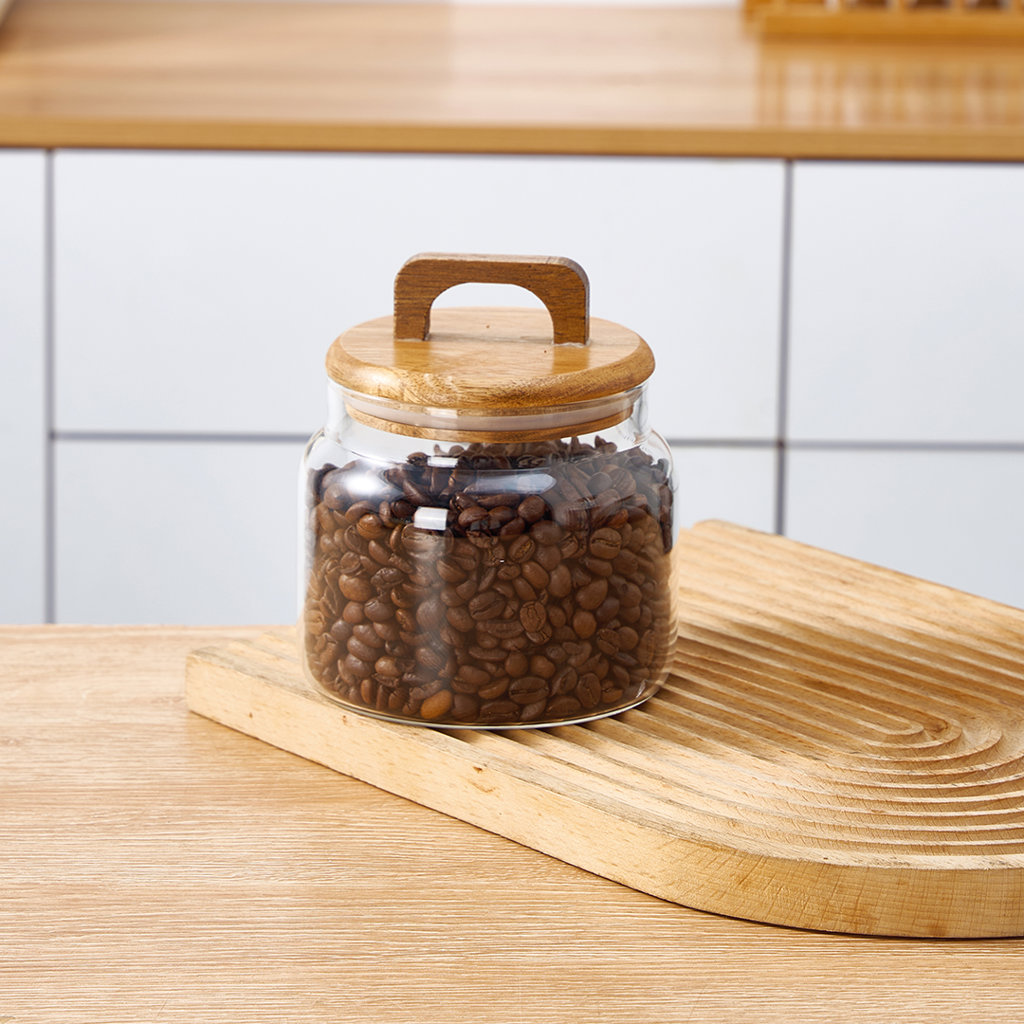 AKASYA KAPAKLI BOROSİLİKAT CAM KAVANOZ KÜÇÜK BOY