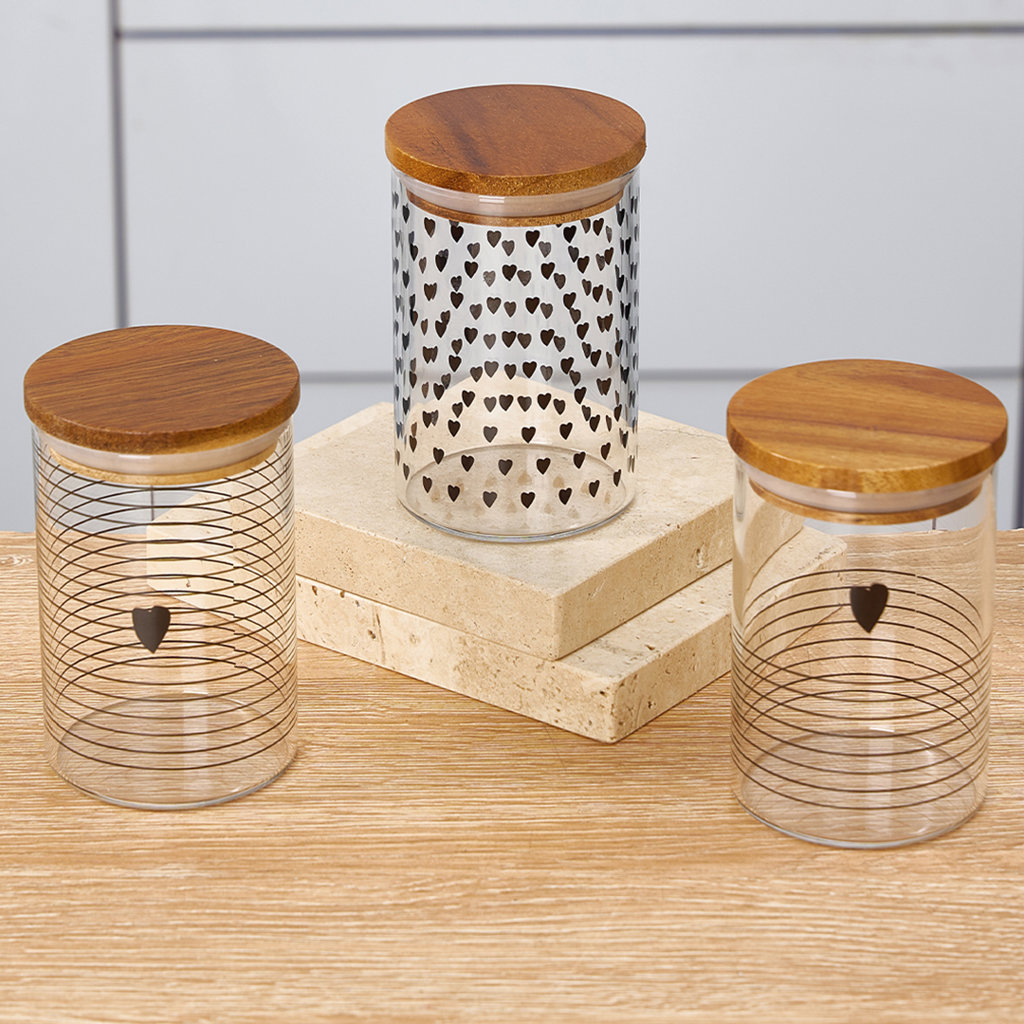 3LÜ HEART CAM KAVANOZ SETİ KÇK 3*250 ML