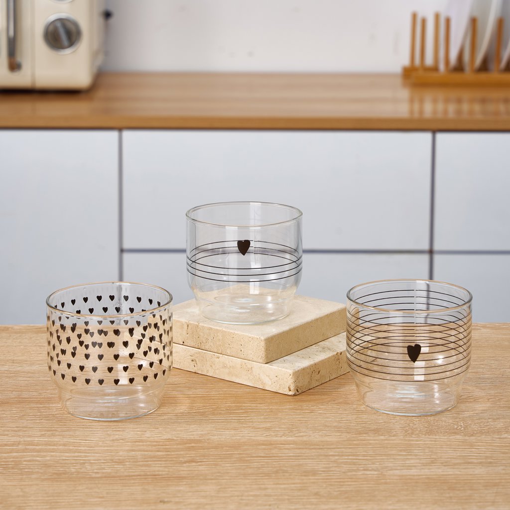 3LÜ HEART CAM KASE SETİ