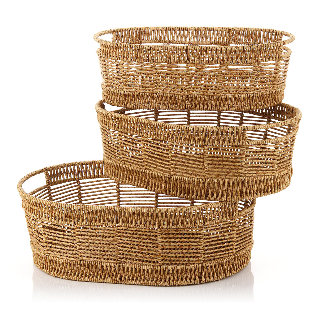 3LÜ RATTAN OVAL SEPET