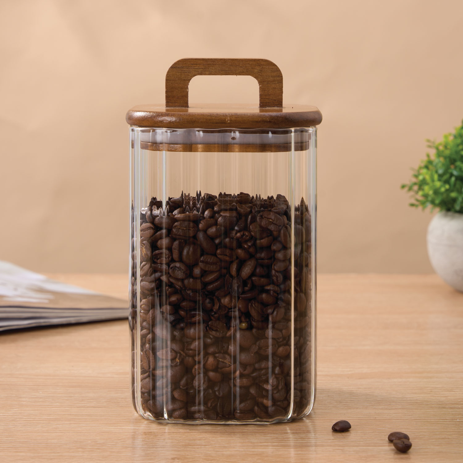 1100ML KARE LINE CAM KAVANOZ
