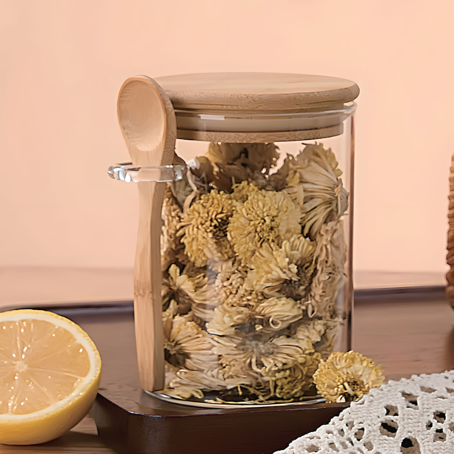 400ML KAŞIKLI CAM  KAVANOZ