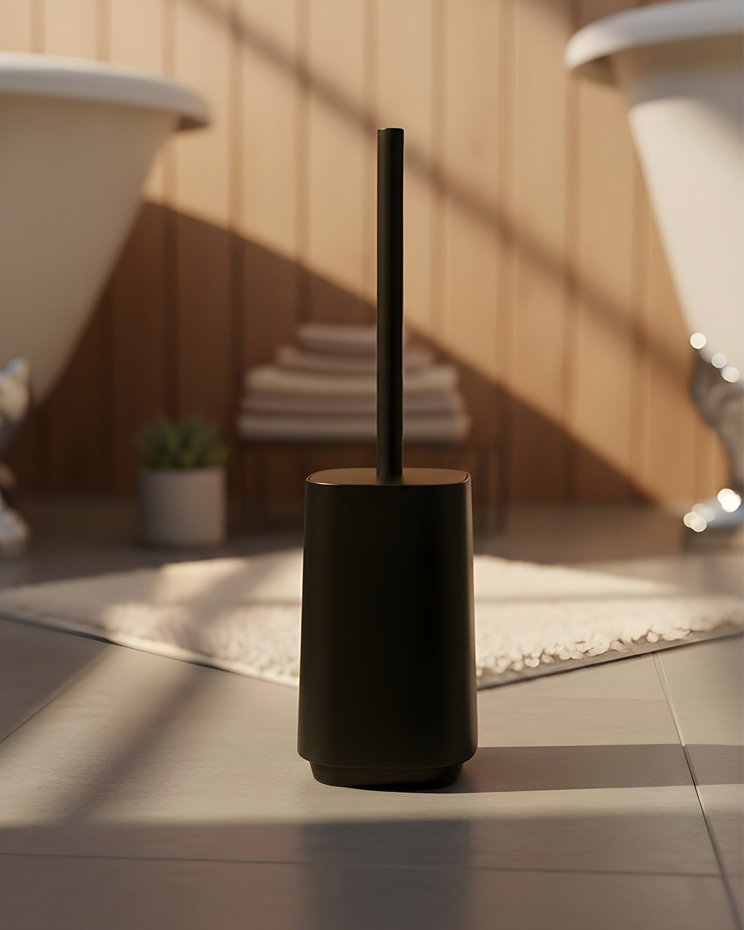 SİYAH KARE AKRİLİK WC FIRÇASI