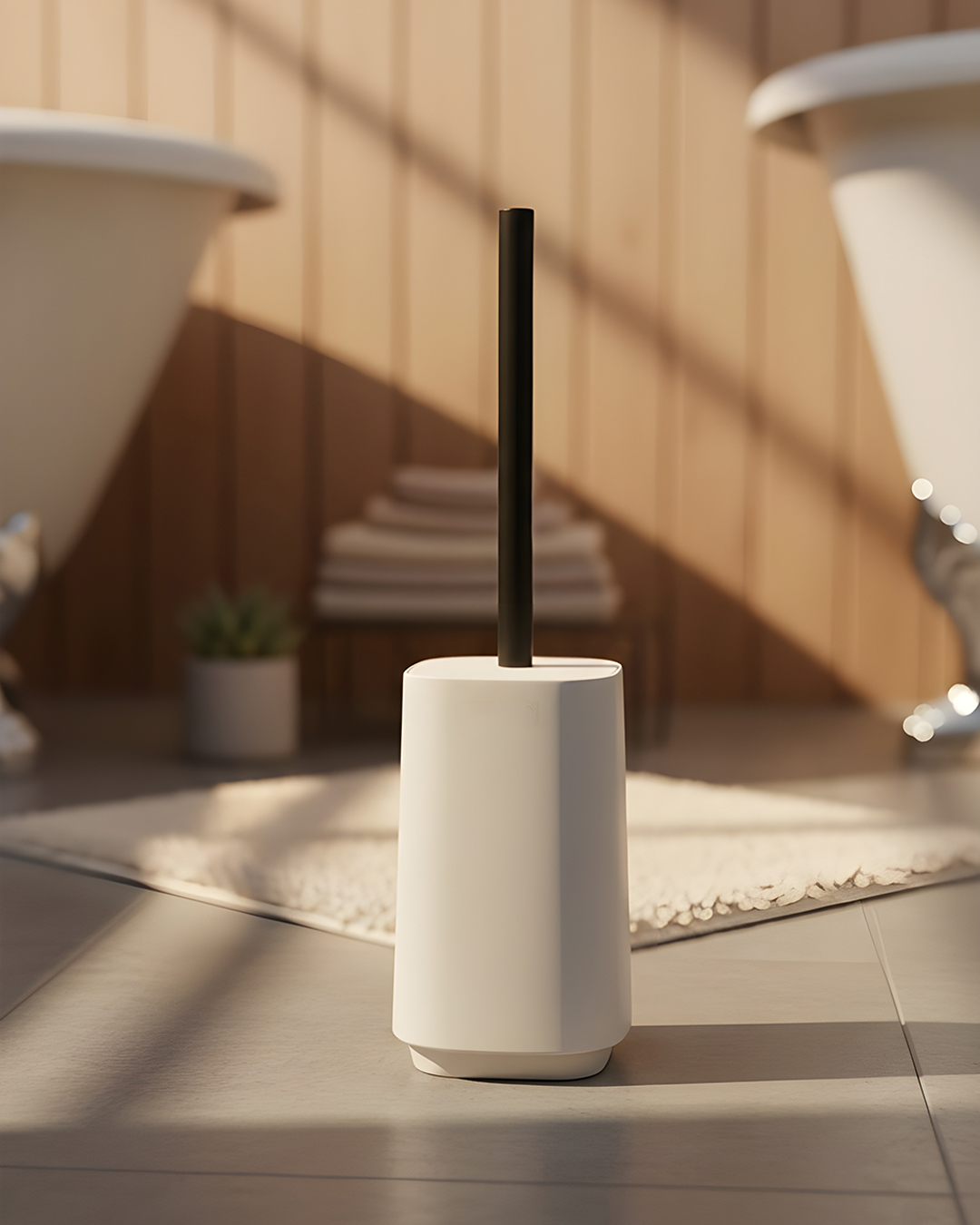 KREM KARE AKRİLİK WC FIRÇASI