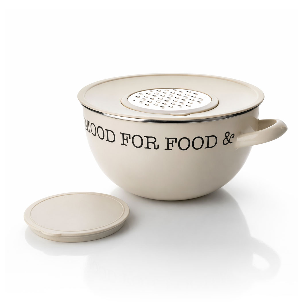 24 CM EMAYE RENDELİ KARIŞTIRMA KABI-FİLDİŞİ