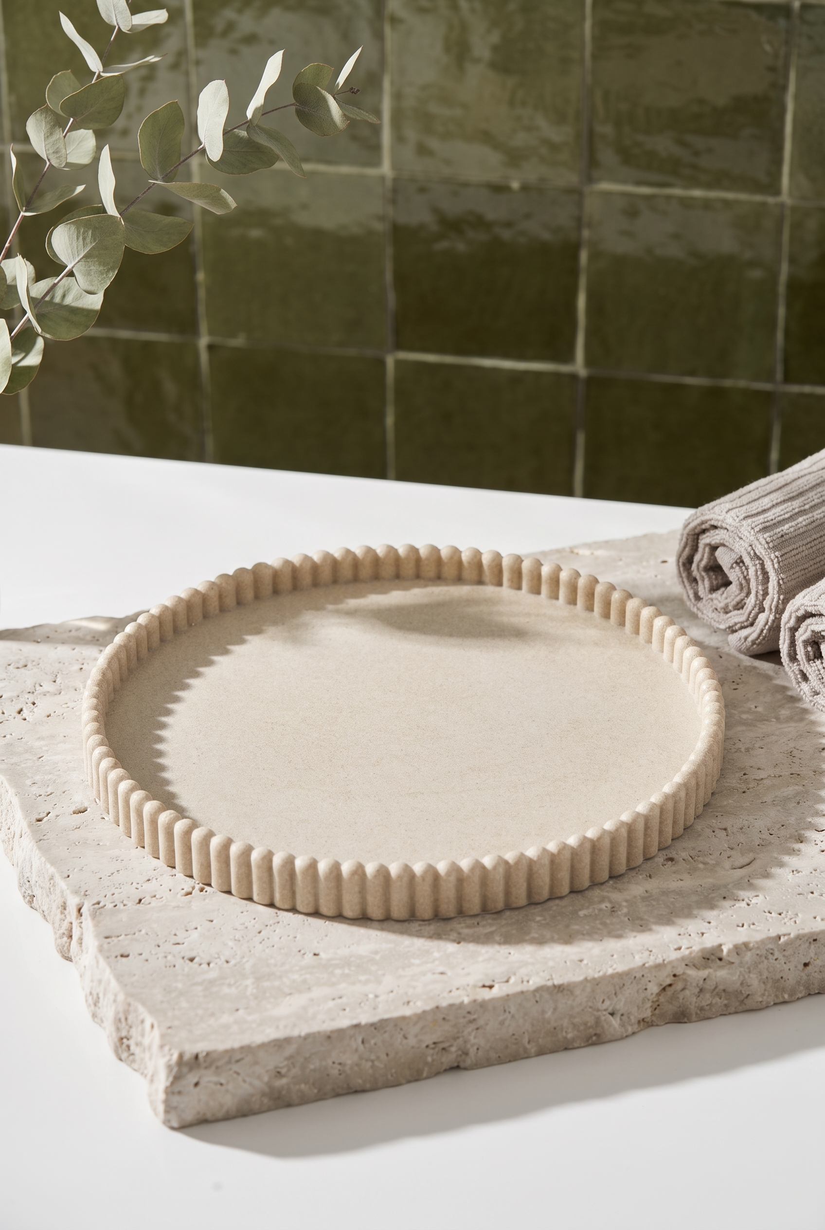 POLYRESIN YUVARLAK TEPSİ 23*2(H) CM