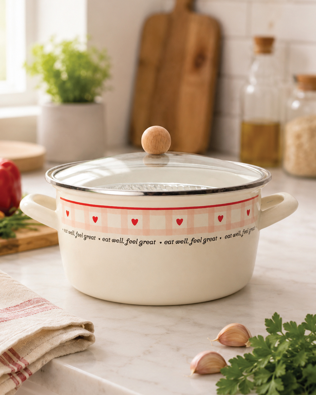22 CM EMAYE KIZARTMA TENCERESİ