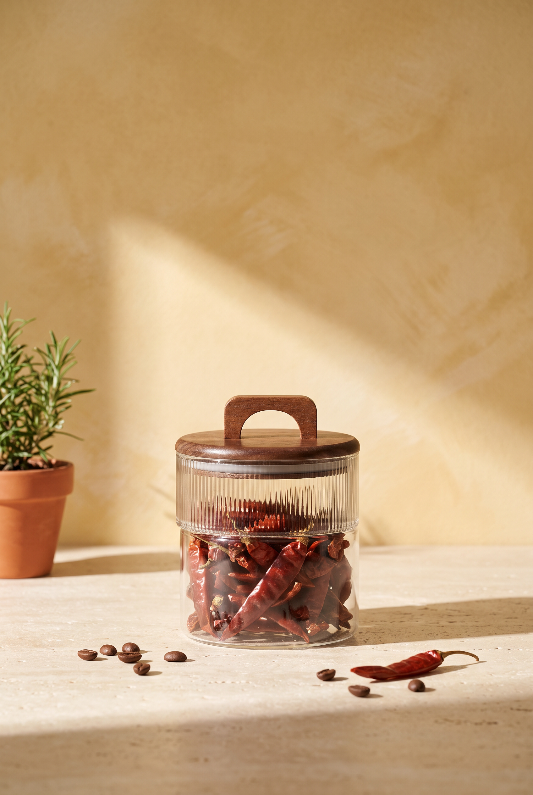 AKASYA KAPAKLI BOROSİLİKAT KAVANOZ 1200 ML